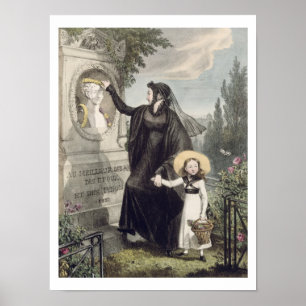 Póster El Cementerio de Pere Lachaise, impreso por Charle