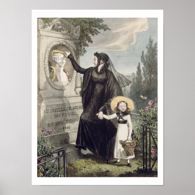 Póster El Cementerio de Pere Lachaise, impreso por Charle (Frente)