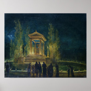 Póster El cenotafio de Jean-jacques Rousseau