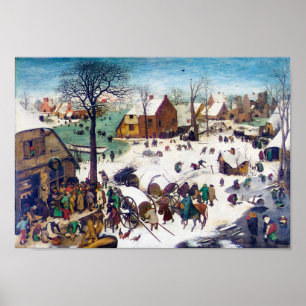 Póster El censo en Belén, Pieter Bruegel