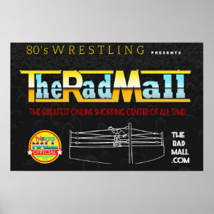 Póster El centro comercial Rad Mall "80's Wrestling" de 3