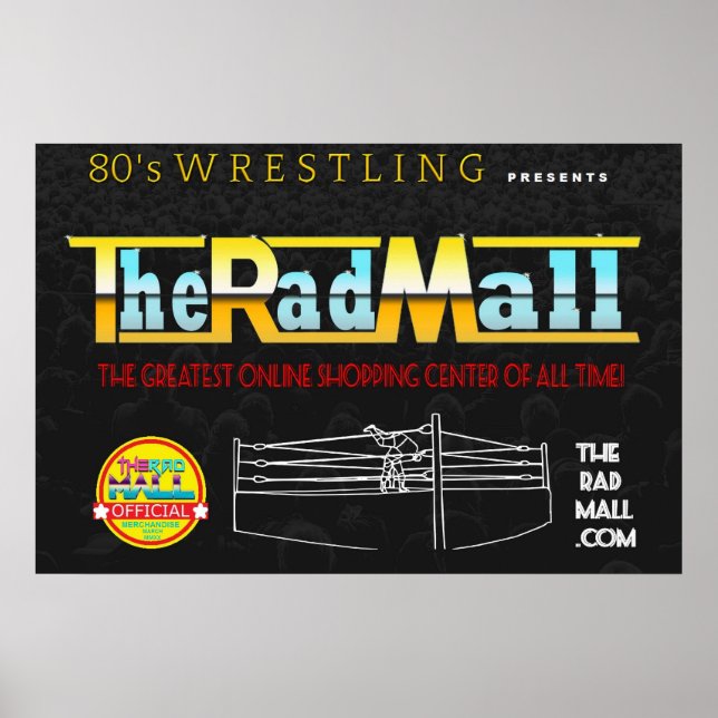 Póster El centro comercial Rad Mall "80's Wrestling" de 3 (Frente)