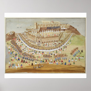 Póster El cerco de Atenas en 1827, del ilustrado hola
