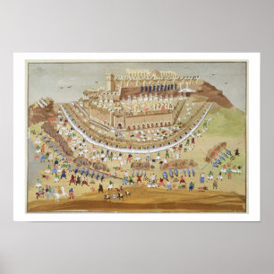 Póster El cerco de Atenas en 1827, del ilustrado hola