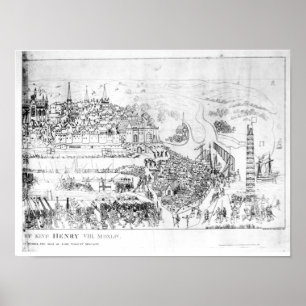 Póster El cerco de Boulogne del rey Enrique VIII