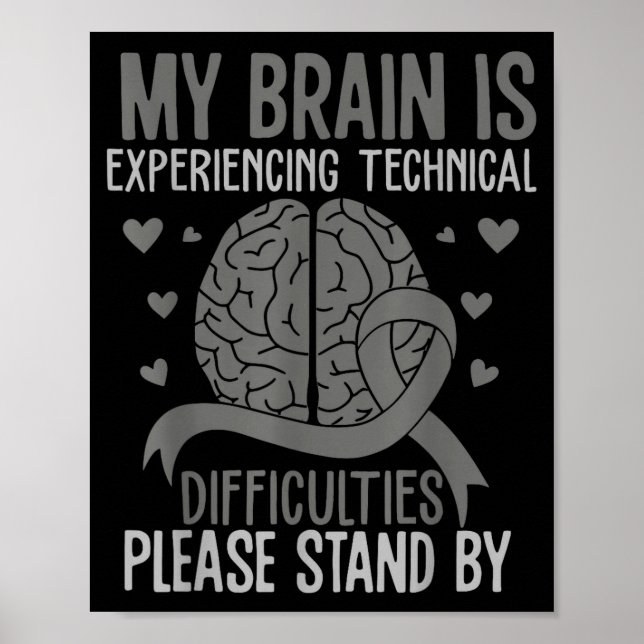 Póster El cerebro está experimentando dificultades técnic (Frente)