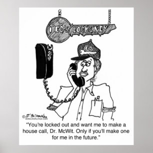 Póster El cerrajero no hará una visita a domicilio