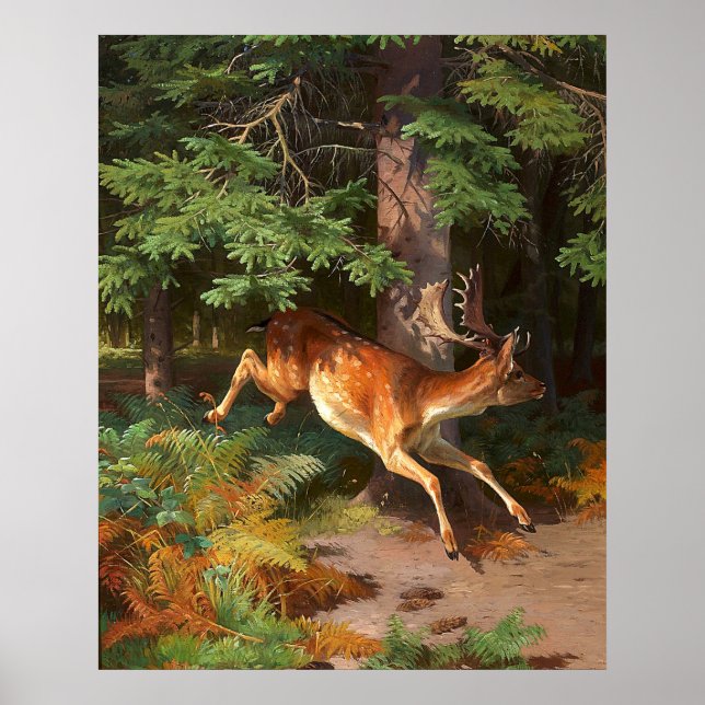 Póster El Cerro Rojo En El Bosque (Frente)