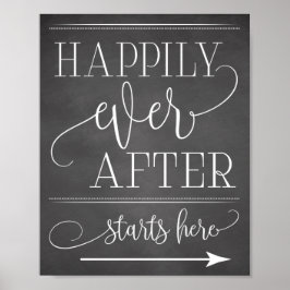 Póster El Chalkboard Es Feliz Desde Que Comenzó Aquí El R