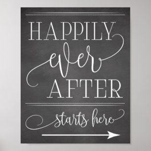 Póster El Chalkboard Es Feliz Desde Que Comenzó Aquí El R