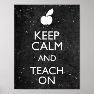 Póster El Chalkboard mantiene la calma y enseña en el aul
