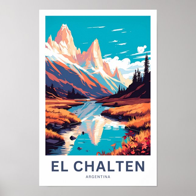 Póster El Chalten Argentina Viaje Imprimir (Frente)