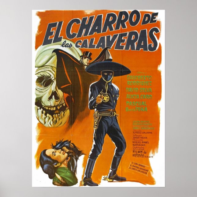 Póster El charro de las Calaveras (Frente)