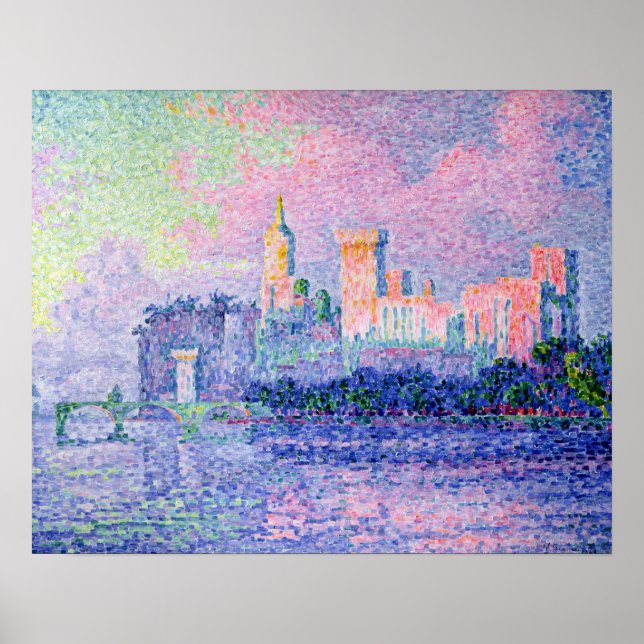 Póster El Chateau des Papes, Aviñón, 1900 (Frente)