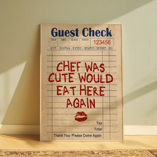 Póster El Chef Era Bonito Volvería a Comer Aquí
