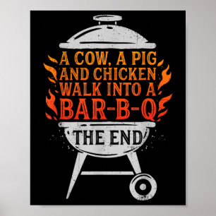Póster El Chef, Una Vaca, Un Cerdo Y Un Pollo, Entran En