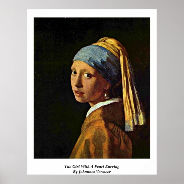 Póster El Chica Con Perla De Johannes Vermeer (Frente)