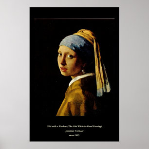 Póster El Chica con un turbante/Chica con la Perla