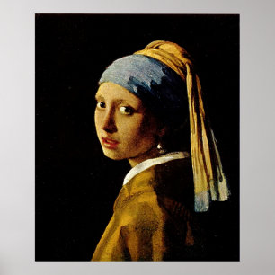 Póster El Chica con un turbante/Chica con la Perla