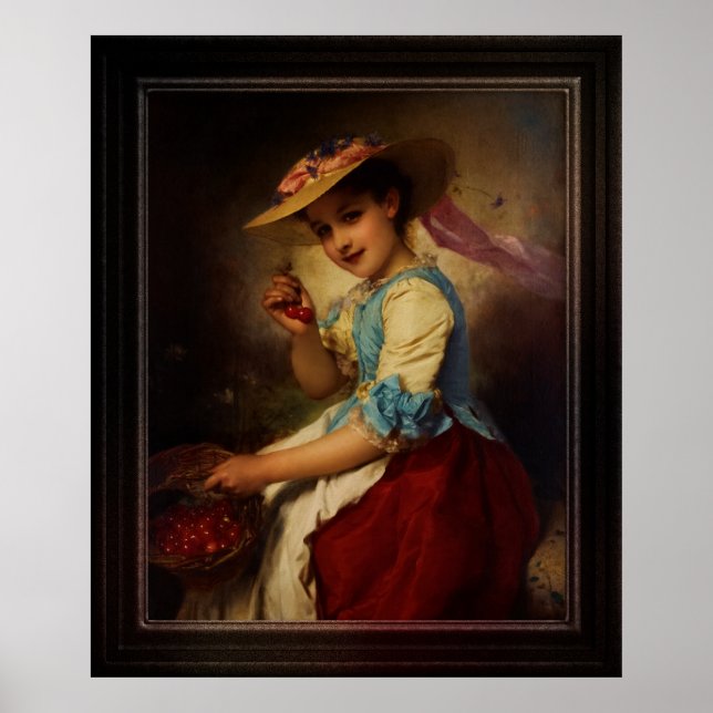 Póster El Chica de cerezos por Adolphe Piot (Frente)