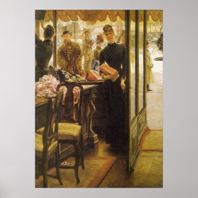 Póster El Chica de Tienda de James Tissot, Bella Artes vi (Frente)