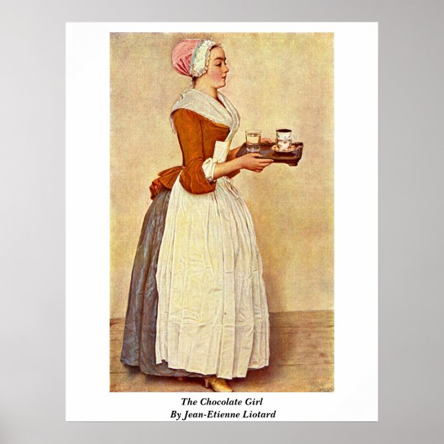 Póster El Chica Del Chocolate Por Jean-Etienne Liotard (Frente)