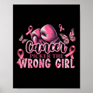 Póster El Chica equivocado de boxeo rosa Glove Bre