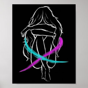 Póster El chica está llorando contra la prevención del su