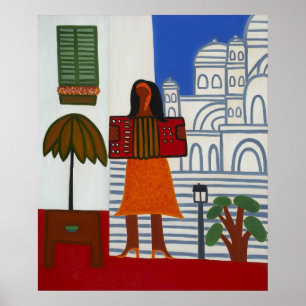 Póster El Chica gitano frente al Sacre Coeur 2006