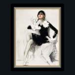 Póster "El Chica negro" Art Deco de 1928<br><div class="desc">1928,  Art Deco,  imprimir "El Chica en negro"</div>