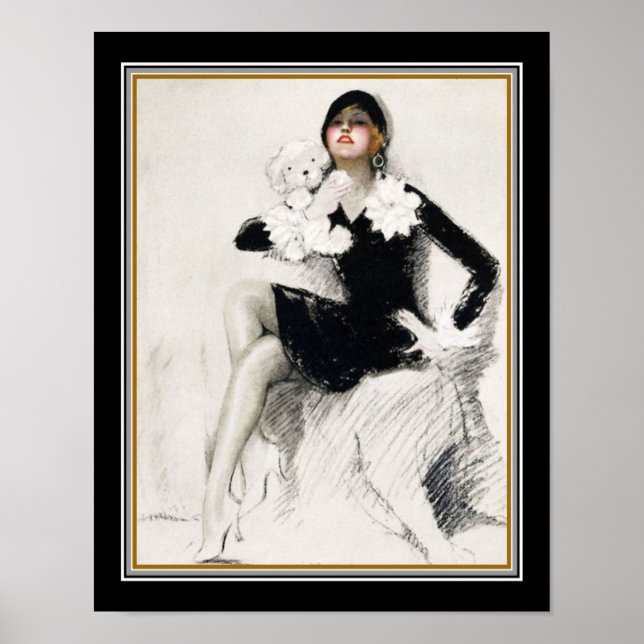 Póster "El Chica negro" Art Deco de 1928 (Frente)