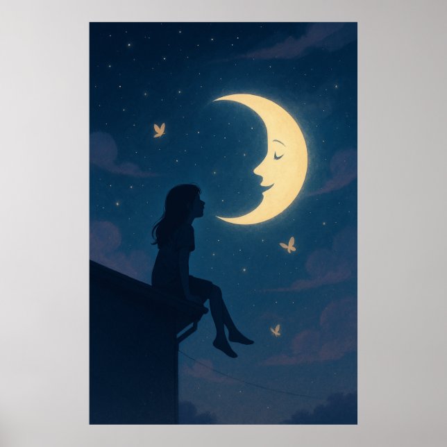Póster El Chica que habla con la luna (Frente)