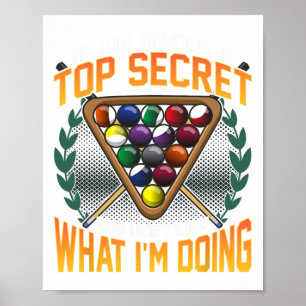 Póster El Chiste de estrategia de billar divertida no sab