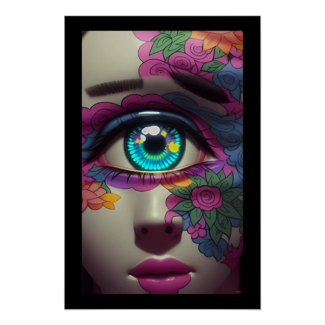 Póster El Cíclope De Porcelana Tiene Dos Flechas De Ojo - (Anverso)