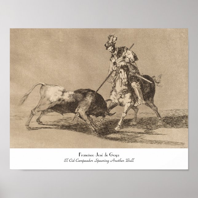 Póster El Cid Campeador Spearing Another Bull José Goya (Frente)