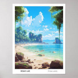 Póster El cielo azul en Khao Lak Tailandia Viajes de époc