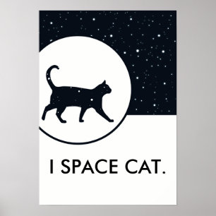 Póster El cielo de las estrellas del gato espacial ha dis