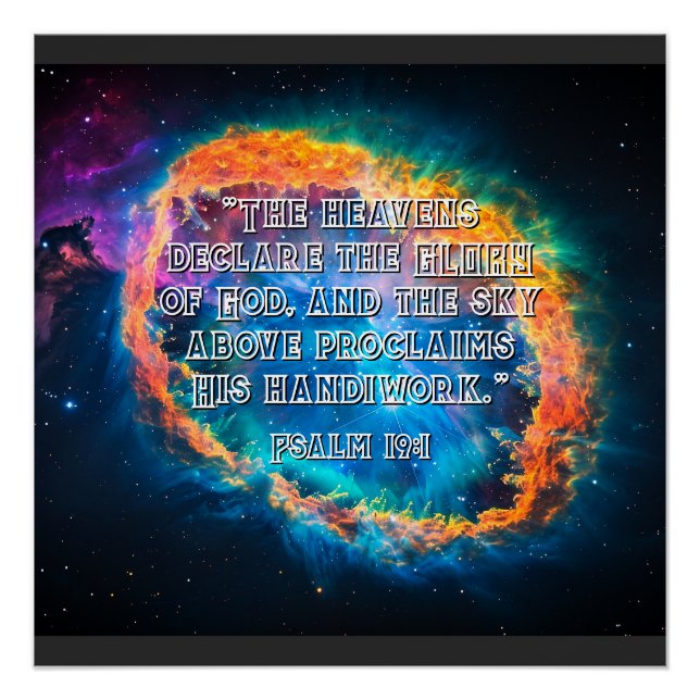 Póster El Cielo Declara A Los Ps. 19:1 (Anverso)