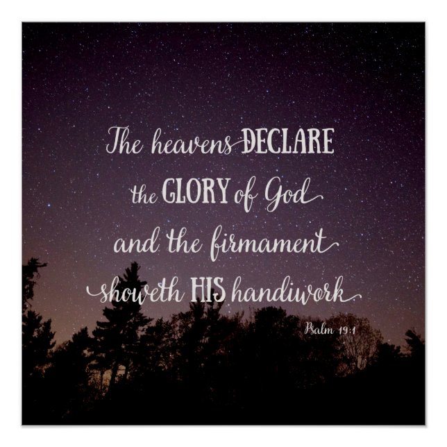 Póster El cielo declara la gloria de Dios (Anverso)