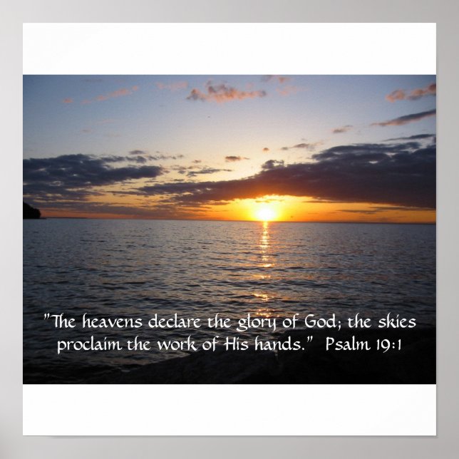 Póster El cielo declara la gloria de Dios (Frente)
