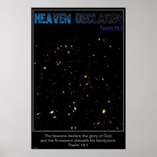 Póster El Cielo Declara Una Profunda Vista De Campo Del P