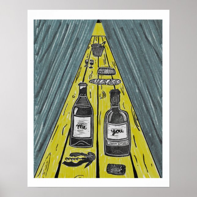 Póster El cielo es una cena interminable para dos (Frente)