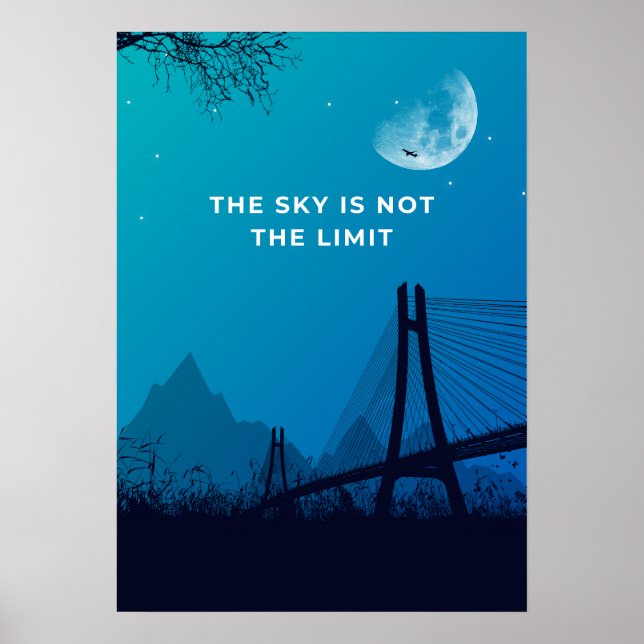 Póster El cielo no es el límite. Motivación (Frente)
