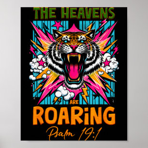 Póster El cielo ruge Salmo 19 1 Fe cristiana T