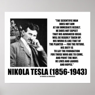 Póster El Científico Nikola Tesla No Tiene Inmediato