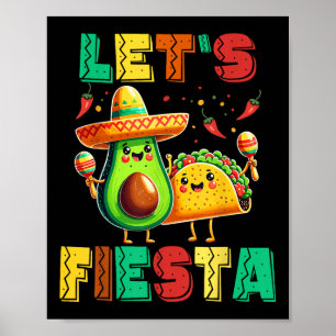 Póster El Cinco De Mayo Deja Fiesta Aguacate Y Tacos Cinc