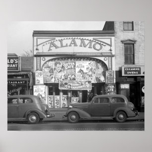 Póster El Cine Alamo, 1937. Foto Antigua