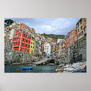 Póster El Cinque Terre - Riomaggiore, Italia 24x36