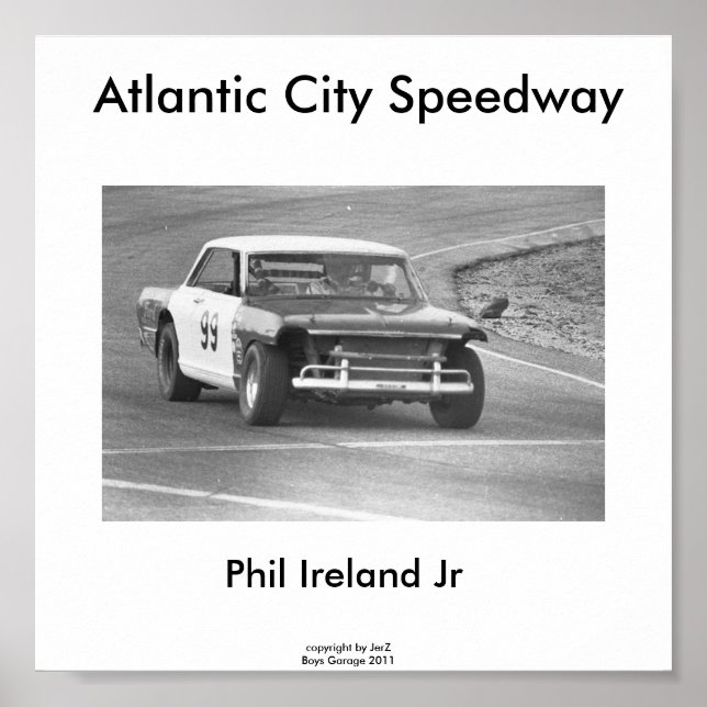 Póster El circuito de carreras de Atlantic City, Phil Ire (Frente)