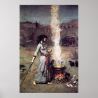 El círculo mágico de John William Waterhouse -1886